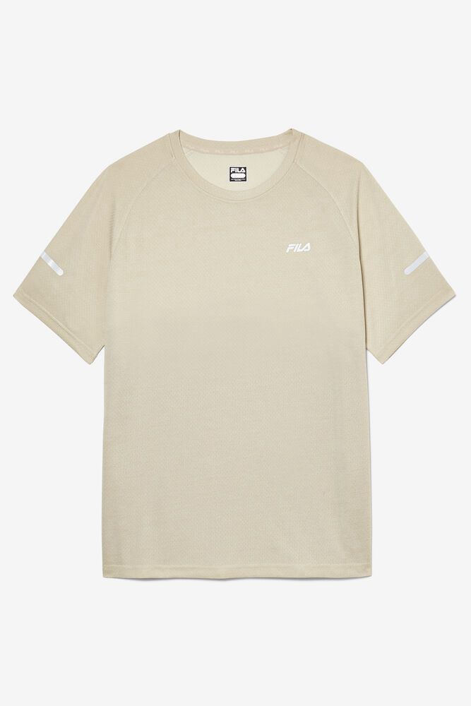 Fila T-Shirt Mens Beige - Eros Crew - Philippines 0589736-CJ